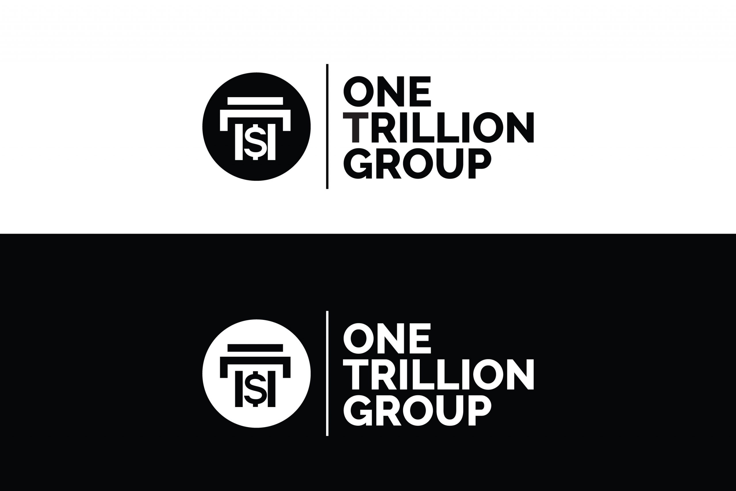 onetrillion black white logos